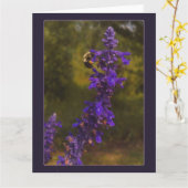 bij op lavendel kaart (Gele Bloem)