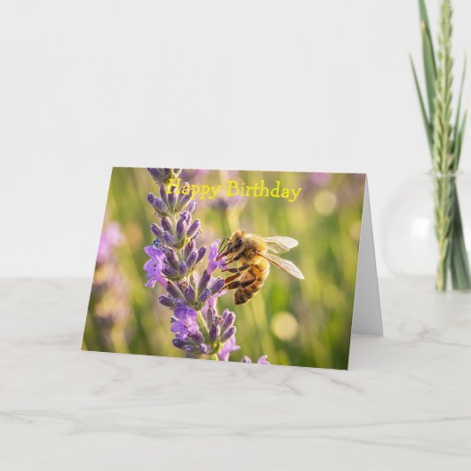 Bij op Lavendel Kaart (Voorkant)