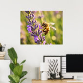 Bij op Lavendel Poster (Thuiskantoor)