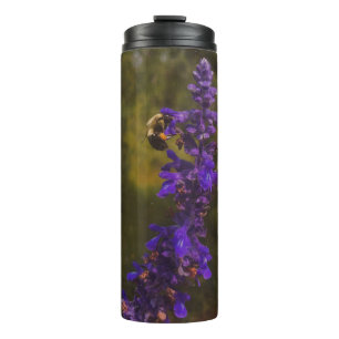 bij op lavendel thermosbeker