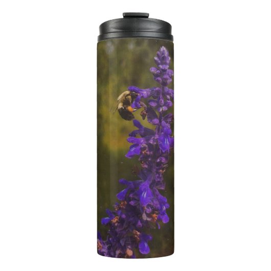 bij op lavendel thermosbeker (Voorkant)