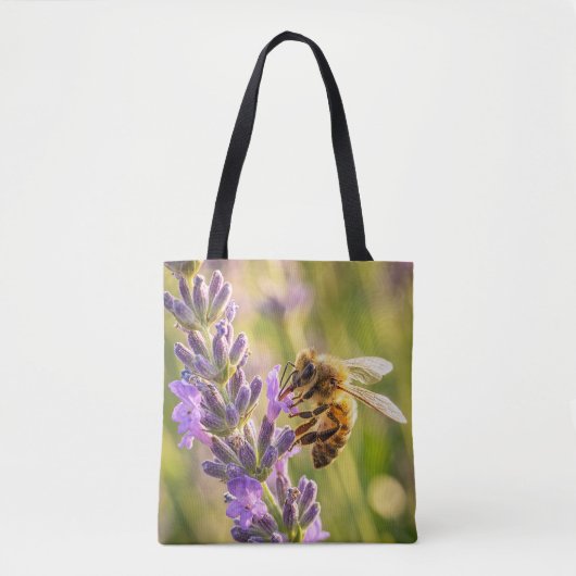 Bij op Lavendel Tote Bag (Voorkant)
