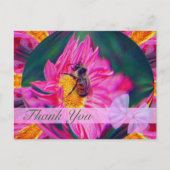Bij op Madelief Abstract Bloem Bedankkaart Briefkaart (Voorkant)