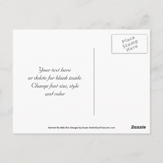 Bij op Madelief Abstract Bloemige Bedankkaart Briefkaart (Achterkant)