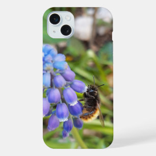 Bij op Muscari Armeniacum, druifhyacint iPhone 15 Plus Case