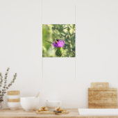 Bij op Paarse Bloem Poster (Keuken)