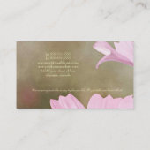 Bij op Roze Bloem Visitekaartje (Achterkant)