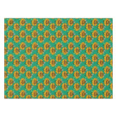 Bij op zonnebloem bloempatroon ontwerp groen tafelkleed (Voorkant (Horizontaal))