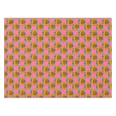 Bij op zonnebloem bloempatroon ontwerp roze tafelkleed (Voorkant (Horizontaal))