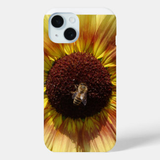 Bij op zonnebloem telefoonhoesje iPhone 15 case