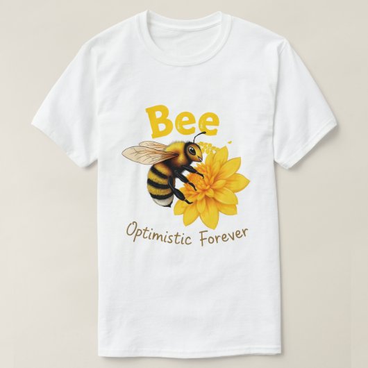 Bij Optimistisch Voor Altijd Esthetisch Honingbij T-shirt (Design voorkant)