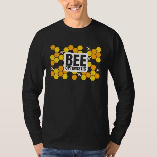 Bij optimistische imkers, bijen, honingwesp t-shirt (Voorkant)