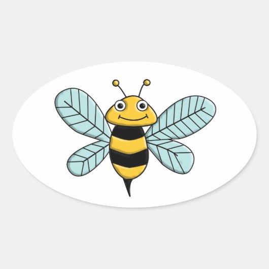 Bij Ovale Sticker (Voorkant)