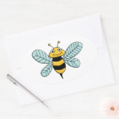 Bij Ovale Sticker (Envelop)