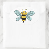Bij Ovale Sticker (Tas)