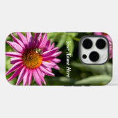 Bij & Paarse Echinacea iPhone 16 Pro Hoesje (Achterkant (horizontaal))