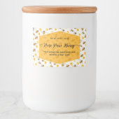 Bij patroon honing pot labels voedselcontainer etiket (Voorkant)