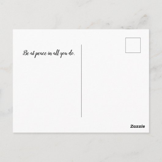 Bij Peace Whimsical Tree of Life Inspirerend Briefkaart (Achterkant)