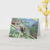 Bij Personaliseerde Huwelijksverjaardag Bijbroer E Kaart (Gele Bloem)