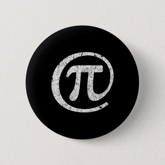 Bij pi symbool @ Wiskunde Geek pi dag Ronde Button 5,7 Cm (Voorkant)