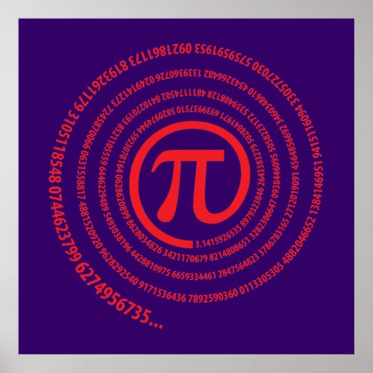 Bij Pi-teken, spiralversie Poster (Voorkant)