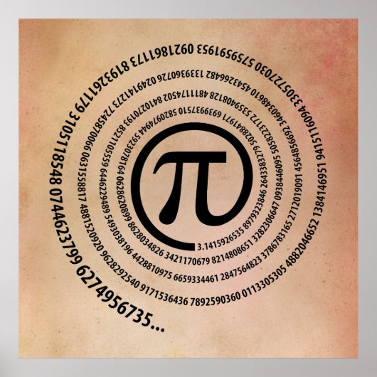 Bij Pi-teken, spiralversie Poster (Voorkant)