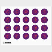 Bij Pi-teken, spiralversie Ronde Sticker (Vel)