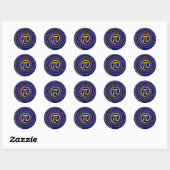 Bij Pi-teken, spiralversie Ronde Sticker (Vel)