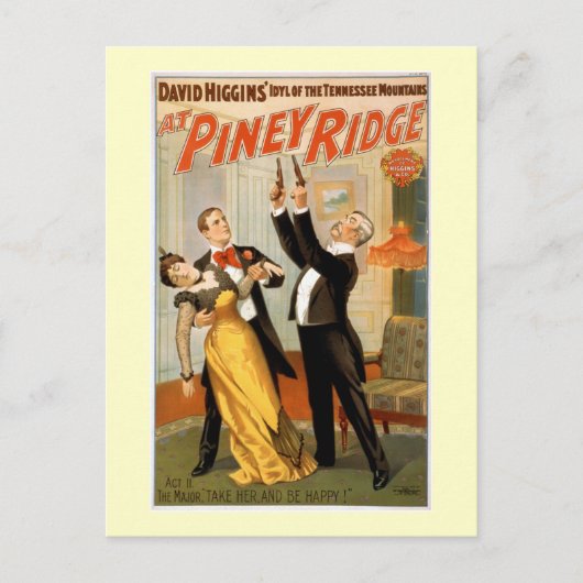 Bij Piney Ridge Theater Poster Briefkaart (Voorkant)