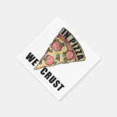 Bij pizza kreukelen we servet (Hoek)