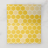 Bij-placemats voor babyfeestje plaatskaartje (Binnenkant ongevouwen)