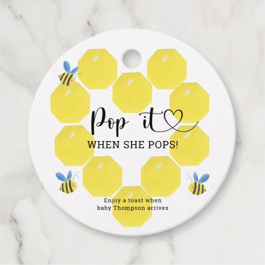 Bij Pop het als ze knalt Bedankjes Labels (Voorkant)