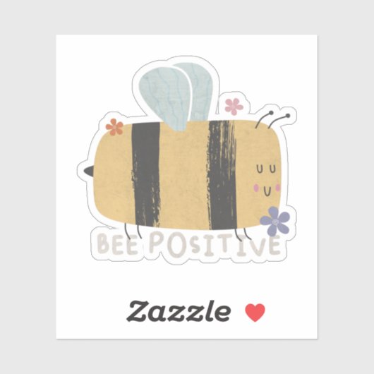 Bij Positief - Schattige Bij Punt Sticker (Vel)