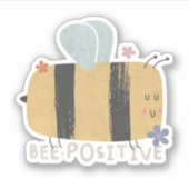 Bij Positief - Schattige Bij Punt Sticker (Voorkant)