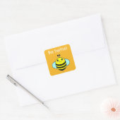 Bij Positief!! Vierkante Sticker (Envelop)
