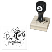 Bij Positieve Hommeltje Houten Stempel (Gestempeld)