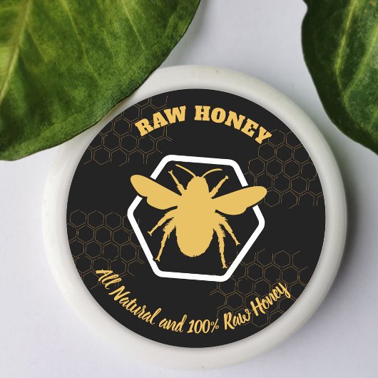 Bij Pot Verse Honing Bij Imkerij Imker Ronde Sticker