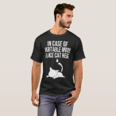 Bij Prikkelbare Stemming Plaats Kat Hier T-shirt (Voorkant volledig)