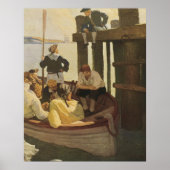 Bij Queen's Ferry door NC Wyeth, Oude Piraten Poster (Voorkant)