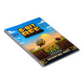 Bij, Retro 8-Bit Pixelkunst Notitieboek (Rechterzijde)