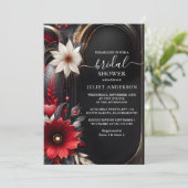 Bij Ruby Claret Wit Hart Rood Zwart Vrijgezellenfe Kaart (Staand voorkant)