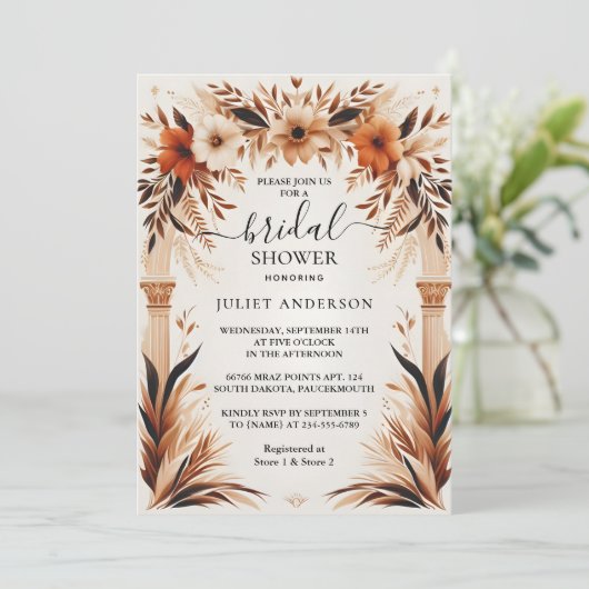 Bij Rustic Fiesta Rustic Bold Spaans Vrijgezellenf Kaart (Staand voorkant)