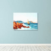 Bij Saint Raphael, Frankrijk, fijnschildering Canvas Afdruk (Insitu (Houten vloer))