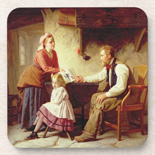 Bij Schande, 1875 (olie op canvas) Drankjes Onderzetter (Voorkant)