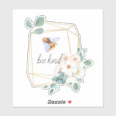 bij | Schattige Bumble Bee Waterverf Quote Sticker (Vel)