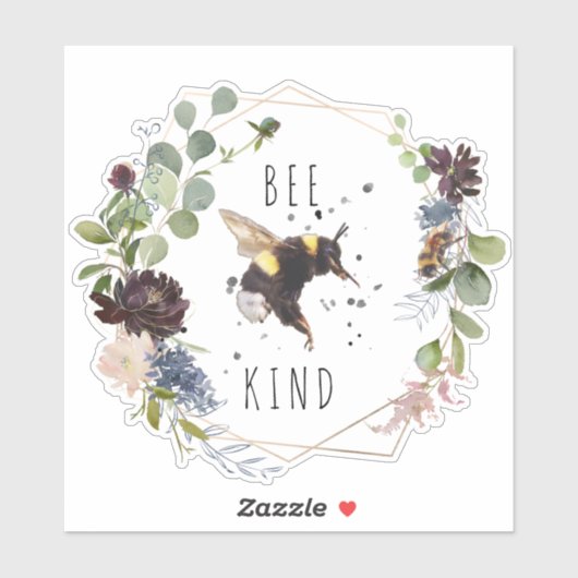bij | Schattige Bumble Bee Waterverf Quote Sticker (Vel)