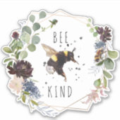 bij | Schattige Bumble Bee Waterverf Quote Sticker (Voorkant)