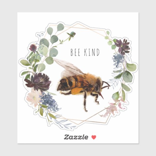 bij | Schattige Bumble Bee Waterverf Quote Sticker (Vel)