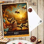 Bij | Schattige familie  Briefkaart