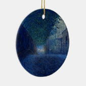 Bij schemering (nachtlandschap) (avondscène) keramisch ornament (Rechts)